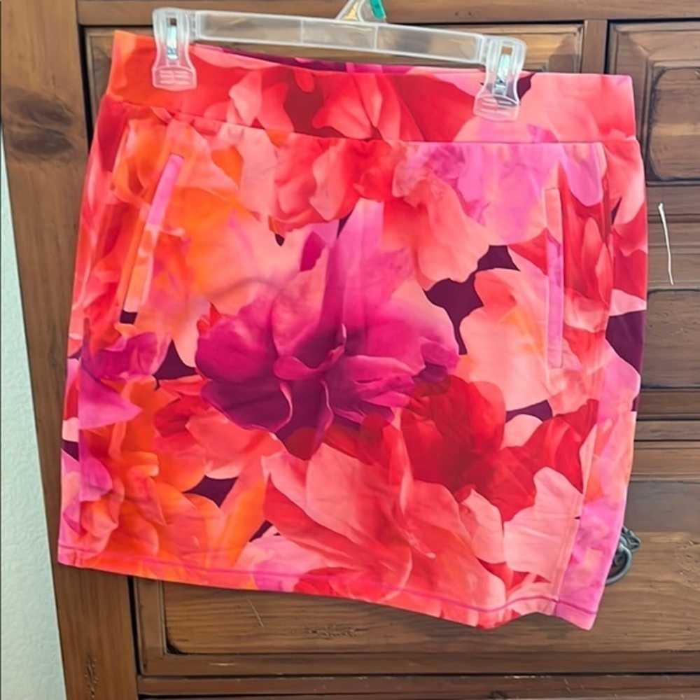 Talbots Pink and Red Floral Skort Size Plus X NWT